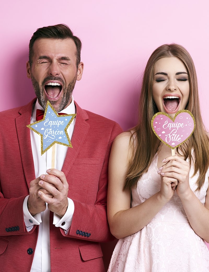 Kit Photobooth gender reveal fille ou garçon